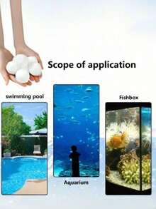 40pcs Reusable Pool Filter Balls, 7.05oz/200g Each, Easy Installation, Effectively Purify Water, Replacement For Traditional Pool Filter Sand, Suitable For Above-Ground Pools, Fish Tanks And Aquariums, No Pre-Charging Required, Can Be Used As Pool Filter Cartridge Replacement, Hot Tub Water Absorbing Balls, Washable Hot Tub Oil And Spa Filter Balls For Descaling - A - View 5