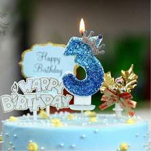 1pc Crown Digital Candle Peacock Blue Creative Birthday Candle Daily Best Birthday Gift For Mother To Girlfriend,Princess Birthday Party - Birthday Candle Number - View 1