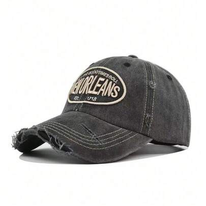 New Vintage Washed Baseball Cap, Casual Minimalist Style, Suitable For Travel, Outdoor, Sports, Adjustable Size, Flattering For Large Head,Summer,Beach,Hat