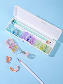 1個/2個/4個可愛熊造型鉛筆削筆器，可愛造型手動削筆器，鋒利耐用，適用多種鉛筆尺寸，適合兒童與學校使用 - 彩色 - 查看 7