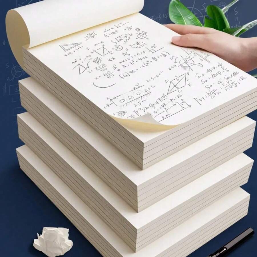 1 Notebook (50 Sheets) A5 Blank Sketch Paper, Suitable For Student Drawing, School Art Projects, And Calculation Tasks - Multicolor - View 1
