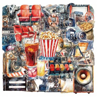 SCXXBSW 50 miếng dán máy chiếu kiểu cổ điển, miếng dán PET trong suốt sáng tạo, miếng dán hoạt hình tự làm để trang trí điện thoại di động, máy tính bảng, cốc nước, hộp bút, vali và các vật dụng khác.