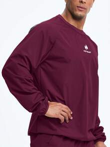 HOTSUIT Áo khoác xông hơi nam phù hợp cho chạy bộ, tập thể dục, thể thao, áo thun dài tay nam, chỉ có phần thân trên. - Màu Đỏ Sâu - Xem 7