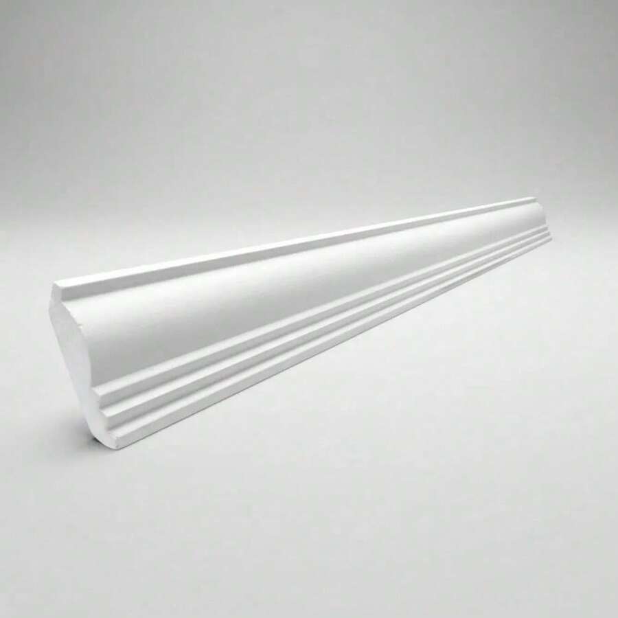 Moldura de Isopor Com Acabamento em Massa Premium Modelo ZP10 10 Cm Metros Lineares Com 04 Cantos Fechados - 08 Metros Lineares - Visão 1