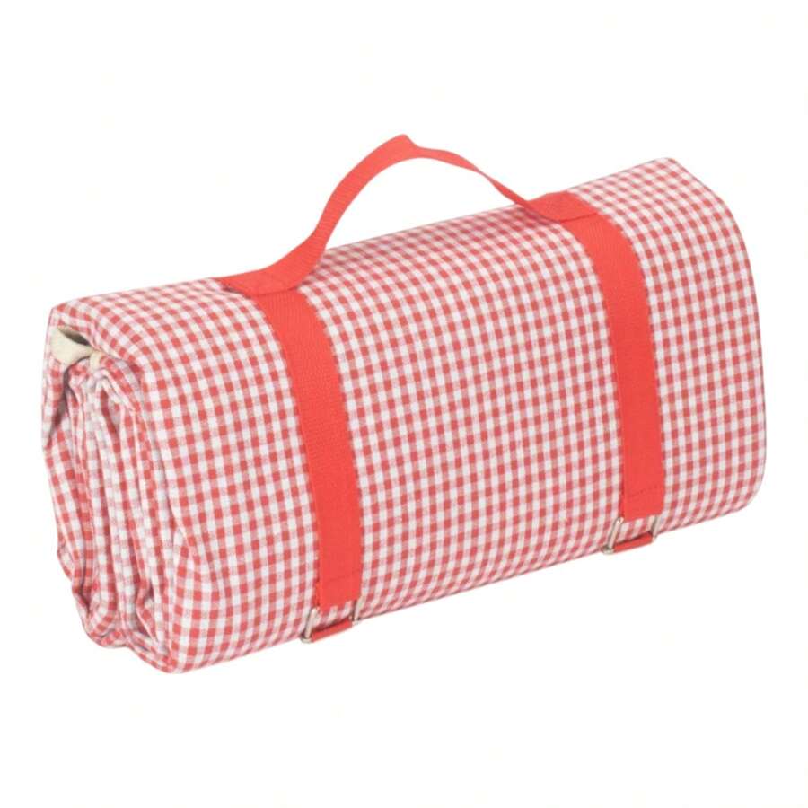Red Hamper Polyester Gingham Luxury Picnic Blanket - Picnic Blanket - View 1