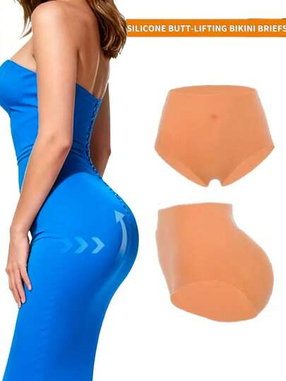 European And American Silicone Butt Lifting Shorts, Thick Padded Hips And Buttocks Shaping Pants, Soft And Comfortable Silicone Butt Enhancer Briefs, Booty Lifting Shapewear, Suitable For Weddings, Parties, Formal Dresses