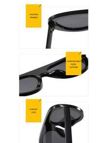 1副男士时尚眼镜，新款高品质小框复古时尚眼镜，个性化Y2K音乐节街头风格，适合夏季、骑行、钓鱼等场合。 - 彩色 - 查看 9