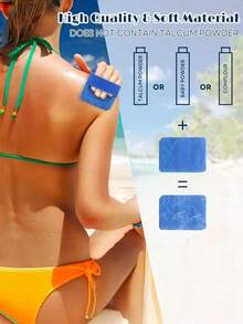 1pc Portable Beach Sand Cleaning Bag, Outdoor Beach Camping Sand Removal Towel, Beach Essentials, Pool Float - Multicolor - View 3