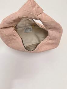 时尚简约褶皱云朵手提包，多功能肩包/腋下包 - 淺粉色 - 查看 9