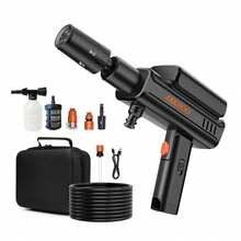AKKHOO 860PSI 1GPM Wireless High Pressure Car Washer, Includes 3 Batteries, 5-In-1 Nozzle And 16.4ft Hose, Portable Power Cleaner For Car, Yard, Driveway - one-size - View 13