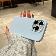 Ốp lưng bảo vệ toàn thân 3 lớp bằng silicon lỏng mềm mại cho iPhone 17, 17 Air, 17 Pro, 17 Pro Max, chống sốc, chống trầy xước, lớp lót microfiber, tương thích với iPhone 13, 11, 16 Pro Max, 15, 14 Plus, 12 Mini, XS Max, 7, 8 Plus - Bầu trời xanh mới - Xem 6