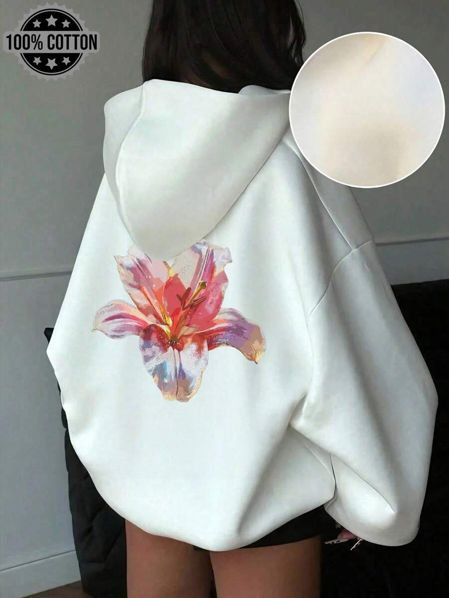 Áo sweatshirt cotton dáng rộng phong cách streetwear xuân/hè mới, đơn giản và vui nhộn theo phong cách Y2K, đa năng cho trang phục hàng ngày, trang phục thể thao năng động và thời trang, phù hợp cho các lễ hội âm nhạc, ngày Valentine và các ngày lễ khác, cũng như các kỳ nghỉ và tiệc bãi biển. - Trắng 3 - Xem 1