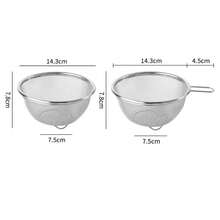 Rổ lọc thức ăn bằng thép không gỉ dùng để đánh trứng, lọc gạo, đựng nước sốt, có tay cầm, dụng cụ vắt khô thực phẩm, dụng cụ nấu nướng. - Nhiều màu - Xem 7