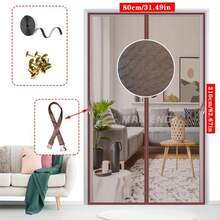 Cửa lưới từ tính - Chống muỗi và thoáng khí mùa hè, sợi polyester, tự dính, lắp đặt không cần dụng cụ, chống trầy xước do thú cưng. - Sợi kim cương không ren - Xem 9