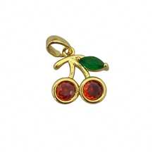 1pc Cherry Series Copper Pendant, Suitable For DIY Jewelry Accessories, Includes Cherry, Heart And Boot Elements, Vintage Style Multi-Purpose Pendant Accessory - Cherry - View 23