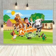 Green Grass Farm Theme Party Decoration  Background La Granja De Zenon Backdro Photo Backdrop Kids 1st Birthday Shower - 款式Y - 查看 13
