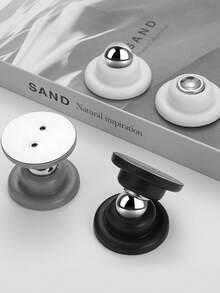 1 Par de Batentes Magnéticos para Porta, Batente Fixo para Porta, Amortecedor para Porta, Batente Magnético Silencioso e Resistente, Batente Anticolisão para Porta, Trava de Silicone Adesiva para Porta, Adequado para a Parte Inferior da Porta, Decoração Preta Fosca, Material de Silicone, Reduz o Ruído de Forma Eficaz, Fácil Instalação Sem Furos. - Tipo A - Ver 4