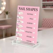 1pc Acrylic Nail Art Display Board, Rectangular Fake Nail Sample Color Card Rack, Nail Polish Display Stand With Holder, Nail Salon DIY Photo Prop Desktop Decor - Multicolor - View 13
