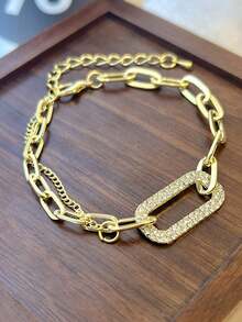 1pc Fashionable Unique Delicate Geometric Bracelet, Versatile Daily & Festive Wear For Young Girl - Geometric Bracelet - View 3