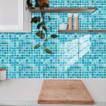 10片装铝塑复合马赛克墙贴 - 防水、耐热、自粘瓷砖，适用于浴室、厨房、客厅 - 馬賽克 - 查看 3