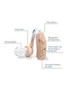 Ear-Mounted Hearing Aid, Audio Amplification, Suitable For The Elderly, Intelligent Noise Reduction Function, Invisible Hearing Amplifier With Volume Control - Champagne - View 5