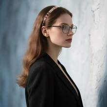 Thin Headbands For Glasses Wearers Sunglass Headband For Eyewear 6Pcs Non Slip Plastic Skinny Hair Bands With Teeth For Women Girls No Pressure No Headache Tortoise Shell Leopard - 頭帶 1 - 查看 3