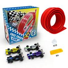 1 Set DIY Assembled Gravity Inertia Soft Track Racing Car Toy Set, Cool Soft Track Alloy Racing Car Toy Set For Children, Perfect Birthday/Christmas Gift - Multicolor - View 11