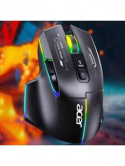 Acer OMW950 Plus 3-Mode Wireless Gaming Mouse - 2.4G/Bluetooth/Wired, Macro Programming, Large Hand Size, Compatible With Laptop, Desktop, Tablet