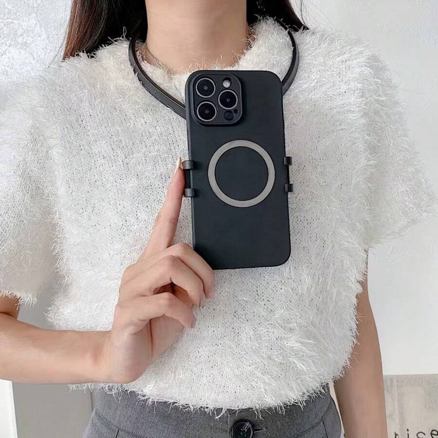 Einstellbarer Handyhalter zum Umhängen aus ABS, universell, schnelle horizontale und vertikale Positionierung, Freisprechunterstützung für Smartphones und Actionkameras, Frühlingssgeschenk