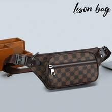 Retro Floral Plaid Waist Bag | Multi-Zipper Waist Crossbody Bag - Multicolor - View 16