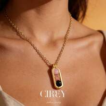 CIREY 1pc Crystal Gemstone Empath Protection Necklace, Redemption From Suffering, Passage To Release Pain, Collarbones Chain, Suitable For Daily Wear And Gift Giving - The Necklace Of Painful Redemption - View 3
