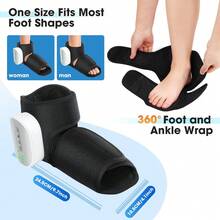 Hailicare Portable Air Pressure Foot & Ankle Massager, 4 Heating Levels, 3 Massage Modes, 4 Intensity Levels, 3000mAh Battery, Heating Ankle Brace, Great Gift For Parents And Elders - Black - View 10