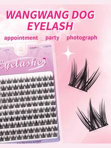 100片欧美风假睫毛，卡通眼型，大容量分段式，打造慵懒浓密纤长妆效，性感亚洲风情，可重复使用 - 查看 7