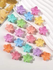 20个马卡龙色雏菊迷你闪亮发夹套装，精致甜美，充满浪漫春日气息，清新可爱，适合海滩、野餐、固定刘海、侧刘海、半扎发等夏季发型，沙滩抓夹，度假旅行必备。 - 彩色 - 查看 5