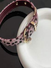 Vòng cổ cho thú cưng họa tiết da báo Gothic tinh tế và sang trọng, một phụ kiện thú cưng cao cấp, thanh lịch và mang phong cách cổ điển. - Nhiều màu - Xem 11