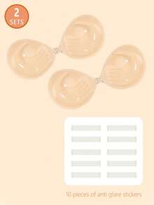 1/2 chiếc áo ngực nâng ngực vô hình (dày 3cm) - Đồ lót silicon siêu dính dành cho nữ; Lý tưởng cho váy cưới. Một món đồ không thể thiếu trong tủ đồ mùa hè - Hoàn hảo cho váy và áo tank top - Có thể tái sử dụng. - Nhiều màu - Xem 27
