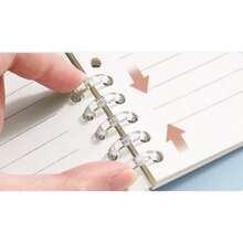 Cuaderno de hojas sueltas blanco A5, cuaderno de estudiante de alta calidad estilo Ins, desmontable, 26 espirales gruesos, cuaderno de hojas sueltas sin rayar, múltiples opciones de color, 60 páginas por libro, diseño de portada y páginas interiores separadas, portátil, plegable 360°, anillos extraíbles, tranquilo y sin esfuerzo, papel premium, grueso y suave, escritura a doble cara sin traspaso, se puede sostener con la mano sin que se suelten las páginas. - Múltiple - Ver 3