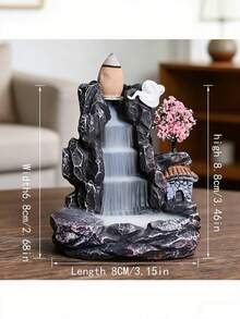 1pc Garden Pond Waterfall Backflow Incense Burner | Suitable For Air Purification Resin Crafts Home Decor | Handheld Incense Burner, Kitchen/Dining Table Incense Burner, Meditation, Yoga, Sleep - Multicolor - View 16