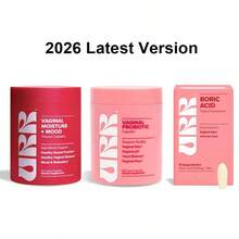 2026 URR Feminine Care Kit: Probiotics + Moisture/Mood Caps + Boric Acid Suppositories | Balance, Lubricate & Odor Control[Free Shipping ](2026 Latest Version) - 1套 - 查看 11