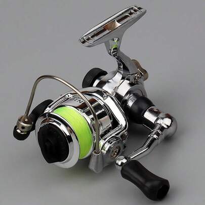 1pc Compact Mini 100 Rotary Fishing Reel, Ultra-Light Portable Spinning Reel, Mini Pocket Size Fishing Reel, Smooth Casting, Stainless Steel Bearings, Durable, Suitable For Freshwater And Saltwater Fishing, Ice Fishing, Streams And Rivers, Compatible With Pen-Style Fishing Rods, High-Quality Portable Mini Pocket Size Fishing Reel, Best Choice For Fishing Enthusiasts, Fishing Gear, Fishing Accessories, Fishing Reels, Pen Rod Spinning Reel