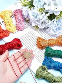 20 Colors Bracelet Cord, 10m Each Color Silk Beading Cord Bracelet String Cord For Jewelry Making, Necklace String Macrame Lanyard String, DIY Bracelets Necklace Jewelry Making - Waxed Thread/rope - View 3