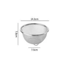 Rổ lọc thức ăn bằng thép không gỉ dùng để đánh trứng, lọc gạo, đựng nước sốt, có tay cầm, dụng cụ vắt khô thực phẩm, dụng cụ nấu nướng. - Nhiều màu - Xem 12