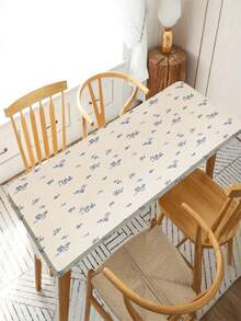 1pc French Luxury Retro Printed Rectangular Tablecloth, Suitable For Coffee Table, TV Cabinet, Holiday Party, Birthday, Wedding, Outdoor Dining Table Background, All Seasons - A - View 4