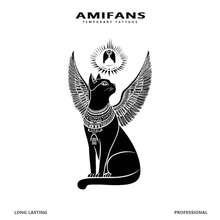 AMIFANS 临时纹身贴纸，埃及芭丝特猫图案，半永久纹身，可持续1-2周，持久纹身，果汁纹身，逼真纹身，浪漫纹身，仿真纹身，防水，外观逼真，小众设计纹身，水果纹身，植物纹身 - 黑色 - 查看 3