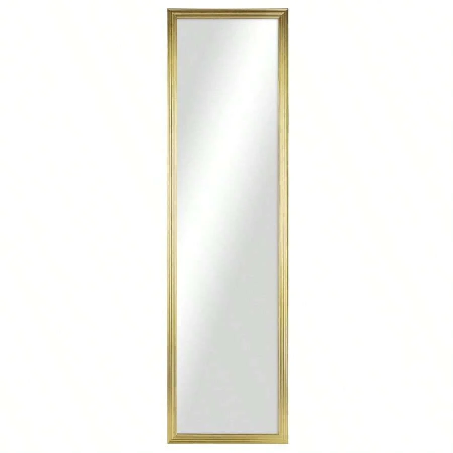 Espejo grande de 13x49 pulgadas con marco dorado para baño o sala de estar - 1 - Ver 1