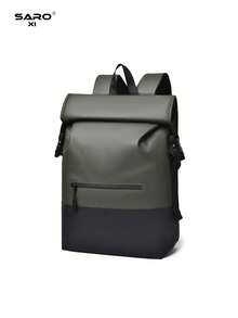 saroxi Men's Black Casual Lightweight Backpack, Portable Suitable For Travel, School, Large Capacity, Gift For Men - Green - View 6