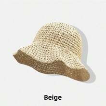 Mũ rơm cổ điển, mũ đi biển chống nắng dành cho nữ, mũ tai bèo đa năng, chống tia UV, phong cách nghỉ dưỡng xuân/hè, thể hiện không khí nghỉ mát thư thái. Thích hợp cho du lịch, nghỉ mát biển, chụp ảnh thời trang trong mọi mùa, có thể phối với váy, áo sơ mi, quần jeans, v.v. Mũ chống nắng thời trang. - Mô hình cơ bản - Xem 12