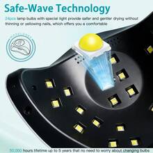 Christmas Nail Lamp, Professional UV LED Nail Dryer, Fast-Curing Gel Polishing Glue, Home Salon, Ghost Season Nail Design, Light Therapy Lamp - 白色 - 查看 4