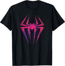 Web Print Black T-Shirt Adults Children Casual Cotton Tee, Mens Summer Outfits, Mens T Shirt, Men's Summer Clothes, Summer Clothes, Summer Outfits Women, Summer Tops, Girls Holiday Clothes, Summer Clothes Teen, Teen Girls Clothes Summer, Baby Tee Women, Matching Mum And Daughter Outfit, Y2k Style, Streetwear, Across The Spider-Verse Spider-Gwen Icon T-Shirt Small High Quality Casual Wear Tee, Soft Against Skin, Durable Stitching, Classic Print, Ideal For School, Leisure, Travel, Everyday Comfort For All Ages Fathers Day Gift, Gifts Specially Prepared For Fans, Gift For Kids, Friends And Family. - Black - View 1