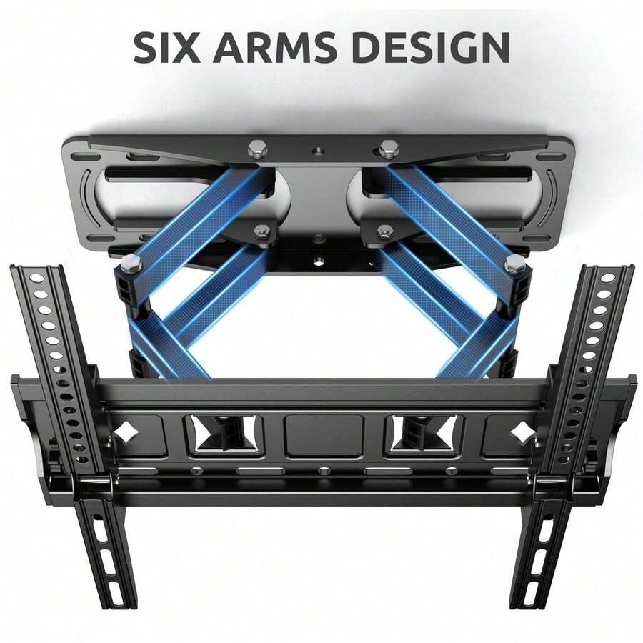 Luminpool Extendable TV Wall Mount For 26-65 Inch TVs. Features A Tilt-Mounted Design With A 3.14-14.17 Inch Extendable Arm, Supporting Full-Range Rotation And Tilt Adjustment. Compatible With VESA Mounting Holes Up To 400x400mm, Supporting Up To 66 Lbs/30 Kg. - Black - View 1